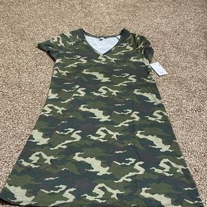 Military patterned dress